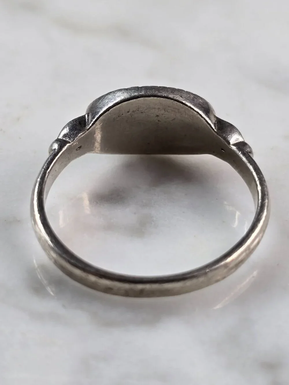 Womens Vintage Estate Sterling Silver Modernist Floral Ring 3.0 E4138